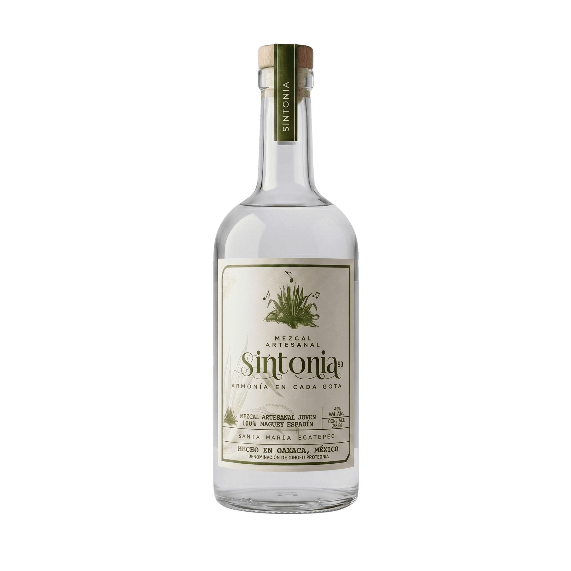 Botella Mezcal Sintonía 93 Espadín Joven 750ml