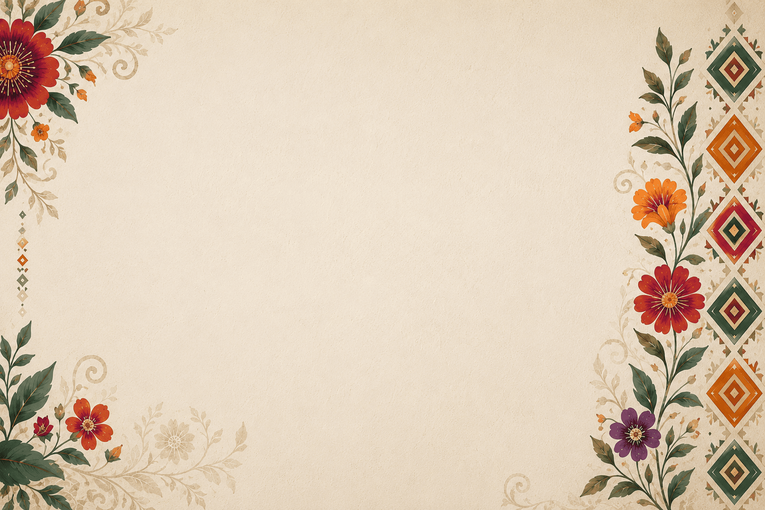 Fondo decorativo artesanal con flores