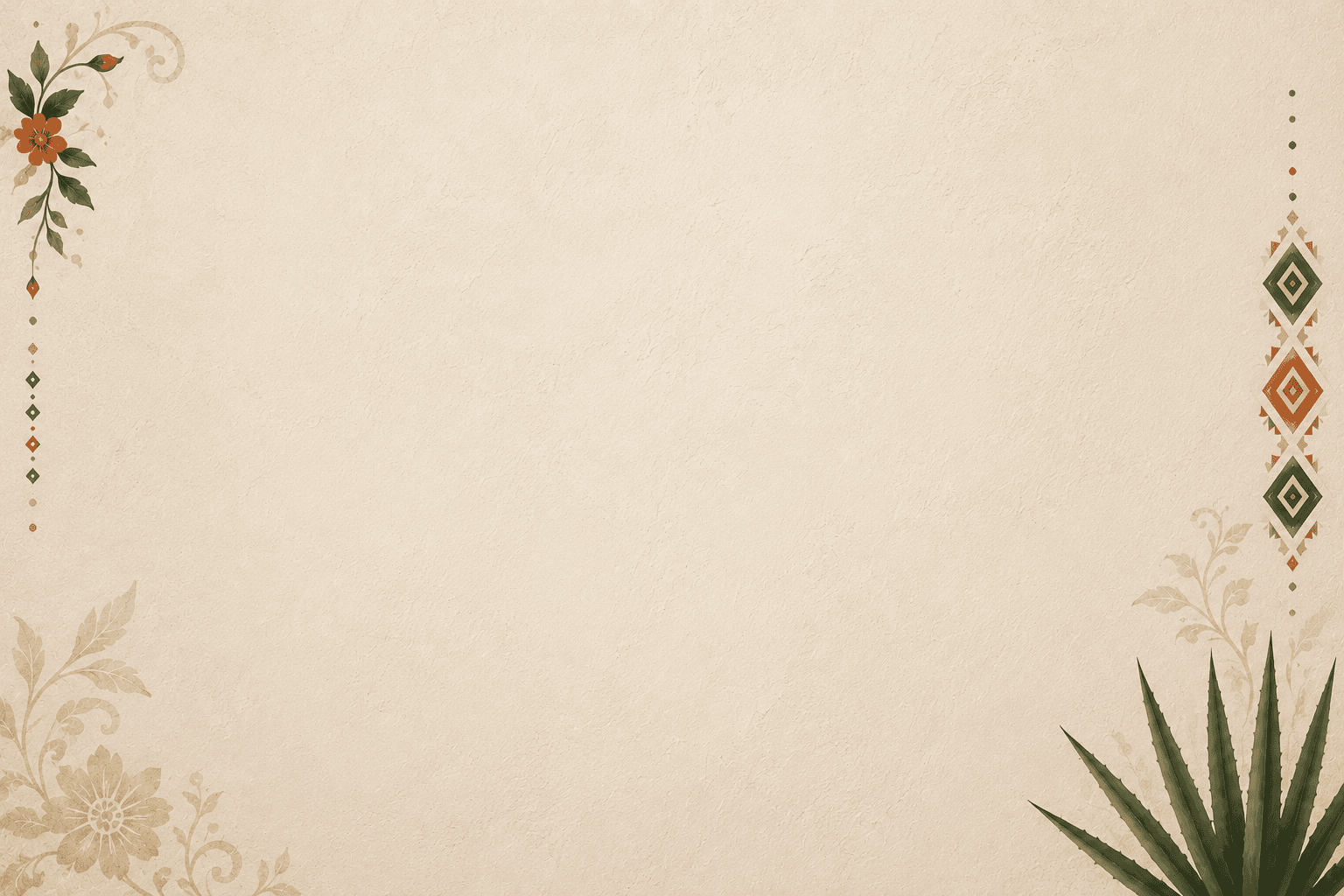 Fondo artesanal con hojas de maguey y textura de muro